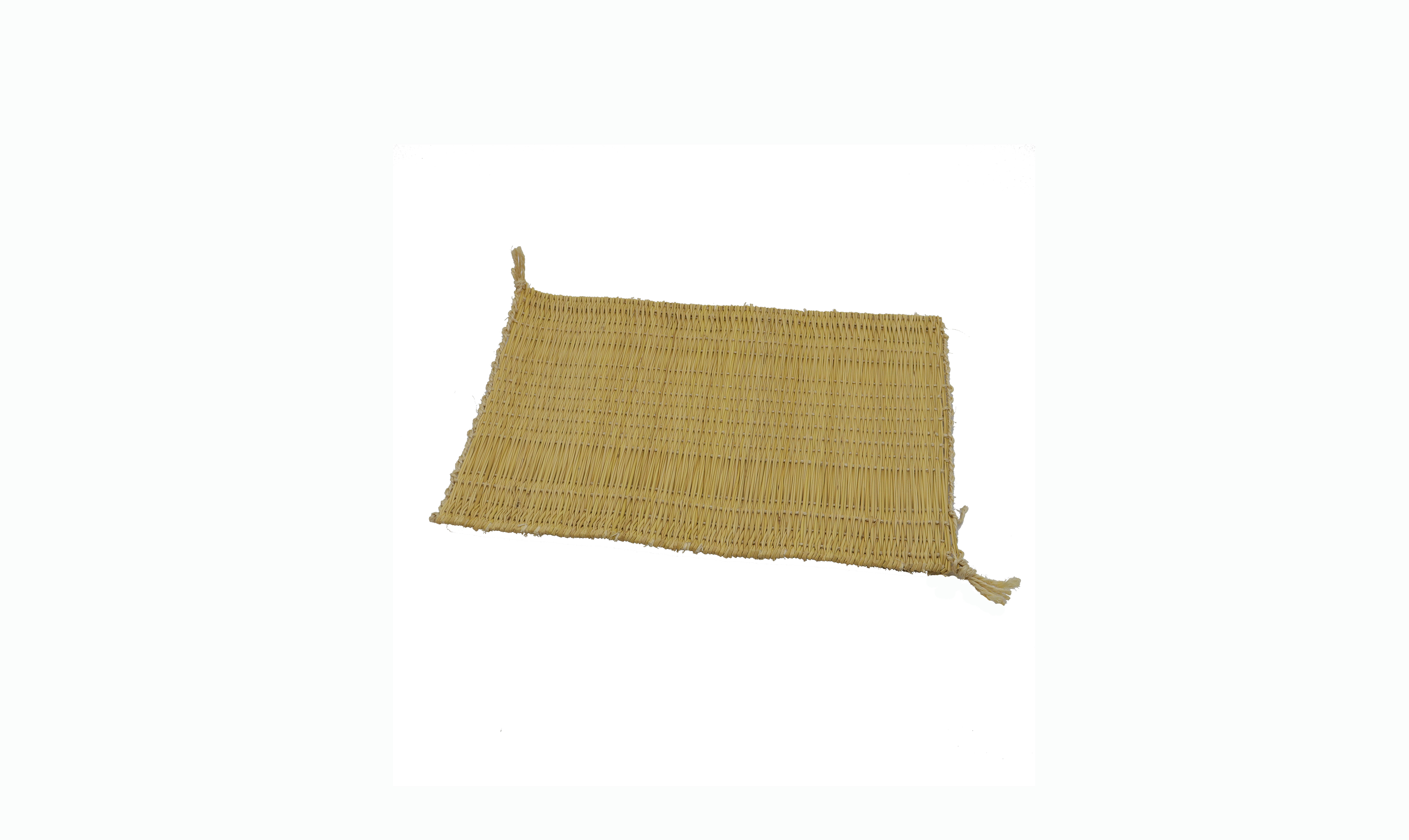 Product.Rectangular placemat in hand-braided rush - dining table decoration  - Handmade - natural - 50x30cm